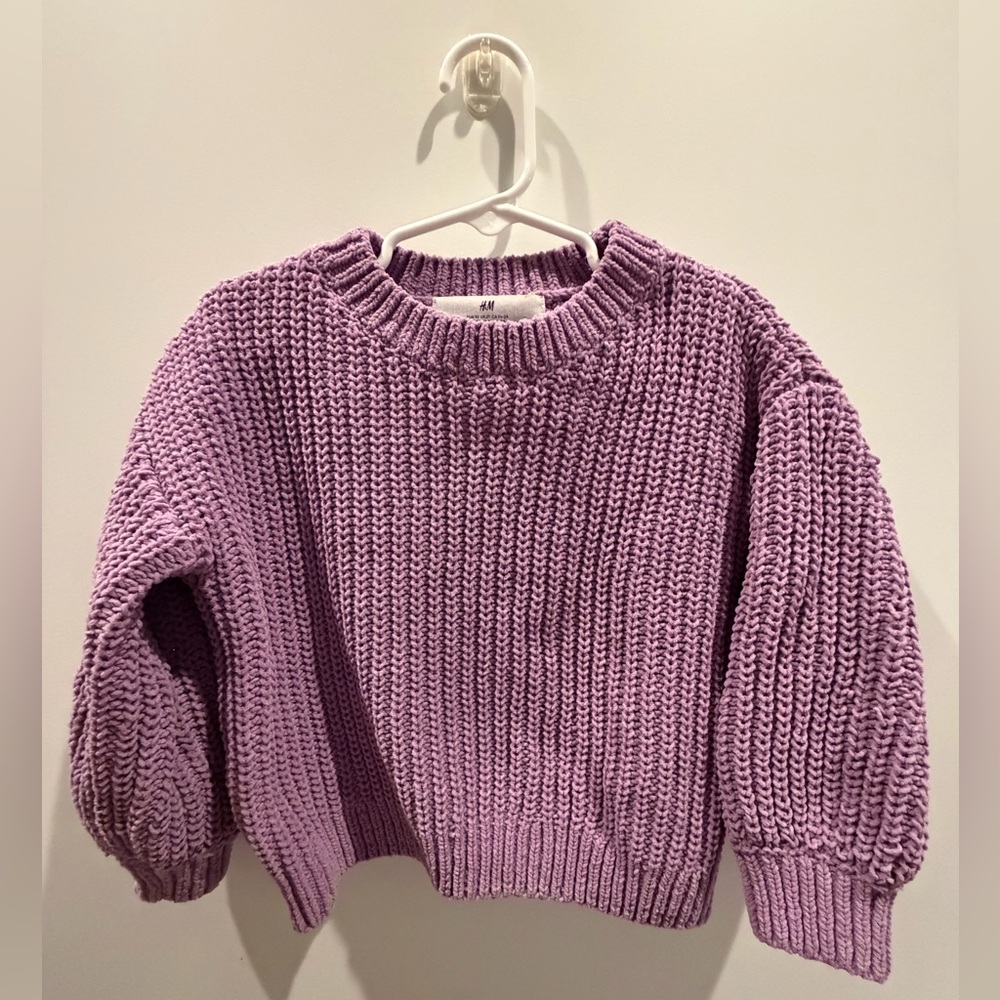 Girls Purple Knitted Sweater
